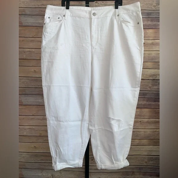 LOFT Classic White Jeans - Size 18 - Picture 6 of 10